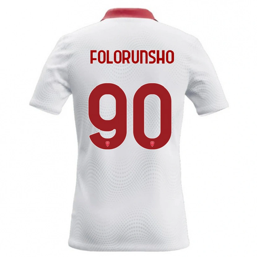 Danxen Hombre Camiseta Michael Folorunsho #90 Blanco Rojo 2ª Equipación 2026/27 La Camisa México