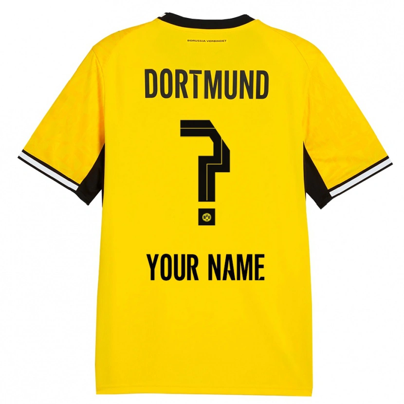Danxen Hombre Camiseta Su Nombre #0 Amarillo Negro Blanco 1ª Equipación 2026/27 La Camisa México