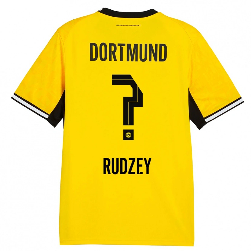 Danxen Hombre Camiseta Nazariy Rudzey #0 Amarillo Negro Blanco 1ª Equipación 2026/27 La Camisa México