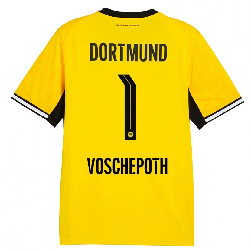 Danxen Hombre Camiseta Jan Voschepoth #1 Amarillo Negro Blanco 1ª Equipación 2026/27 La Camisa México