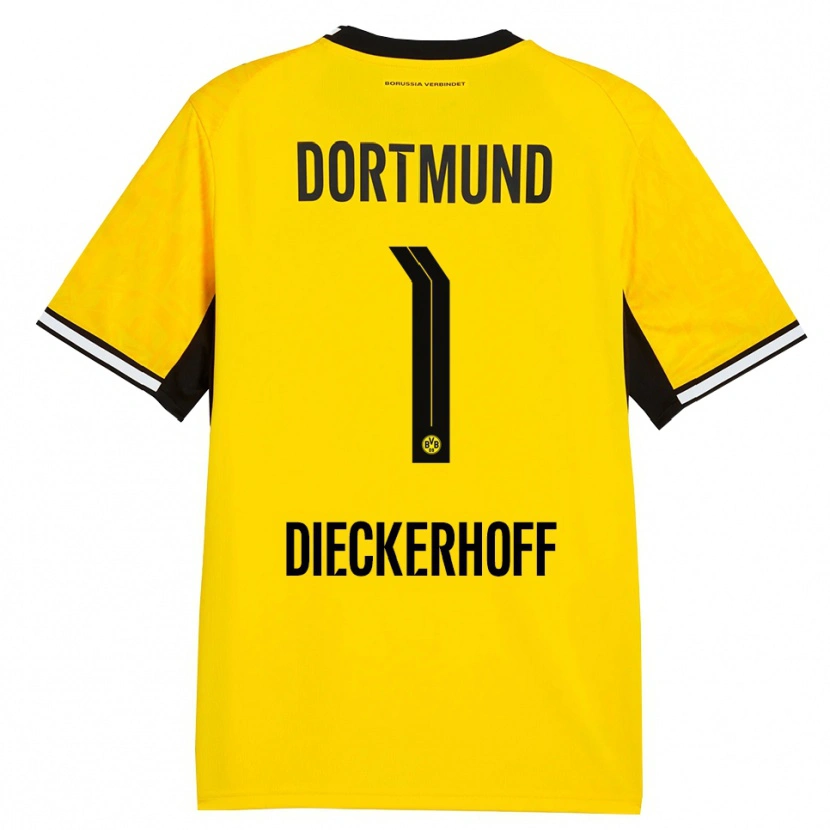 Danxen Hombre Camiseta Max Dieckerhoff #1 Amarillo Negro Blanco 1ª Equipación 2026/27 La Camisa México