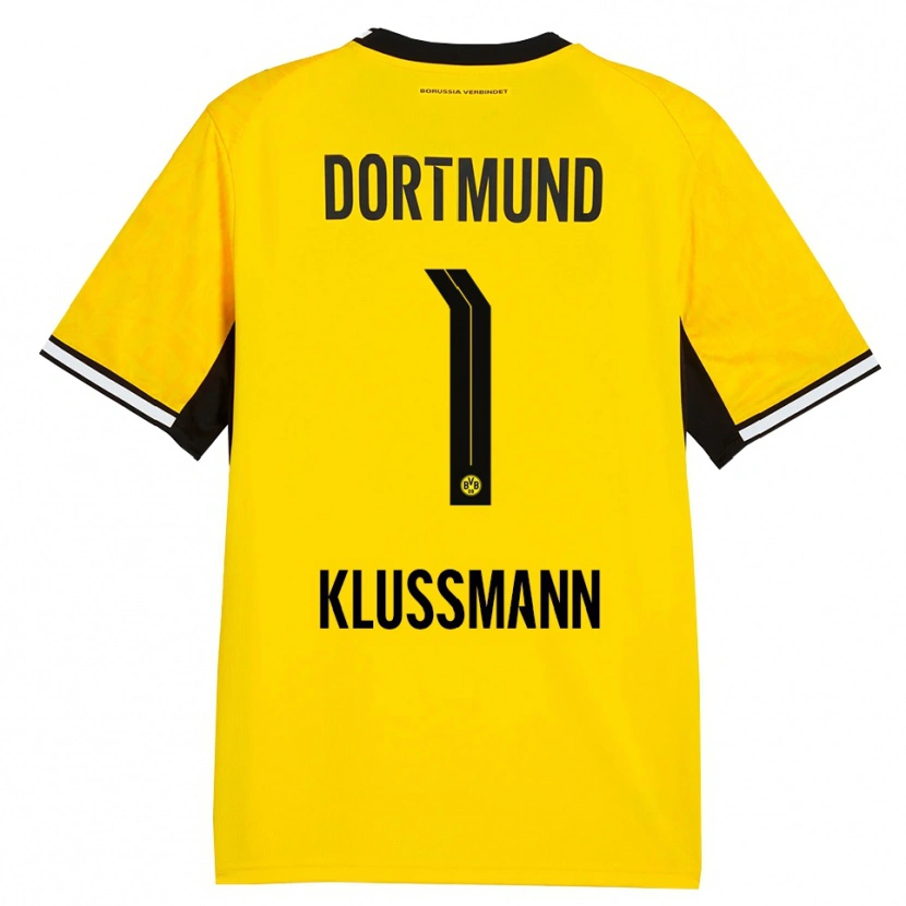 Danxen Hombre Camiseta Leon Klußmann #1 Amarillo Negro Blanco 1ª Equipación 2026/27 La Camisa México