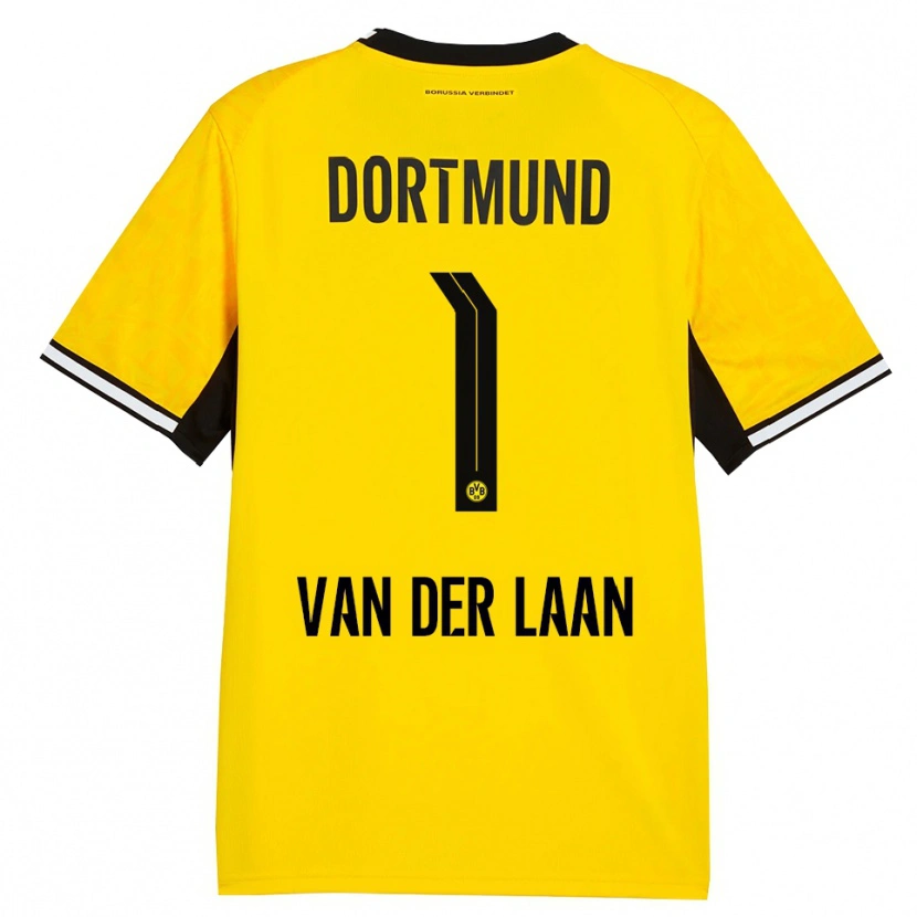 Danxen Hombre Camiseta Laura Van Der Laan #1 Amarillo Negro Blanco 1ª Equipación 2026/27 La Camisa México