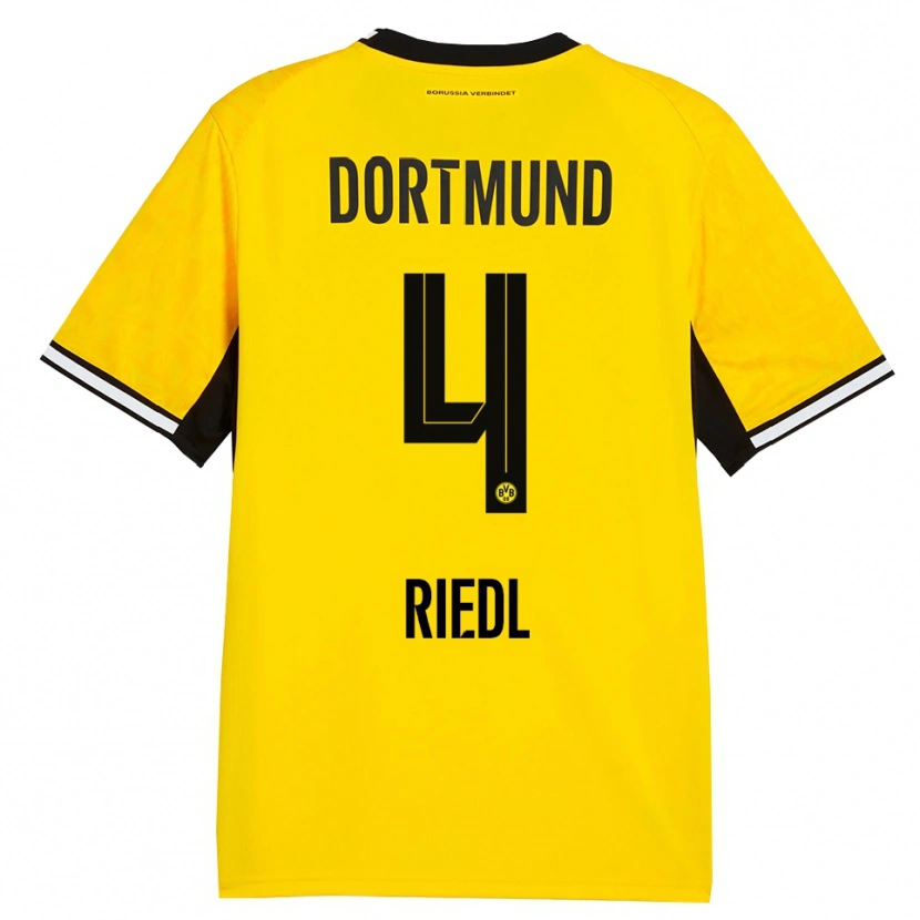 Danxen Hombre Camiseta Jan-Luca Riedl #4 Amarillo Negro Blanco 1ª Equipación 2026/27 La Camisa México