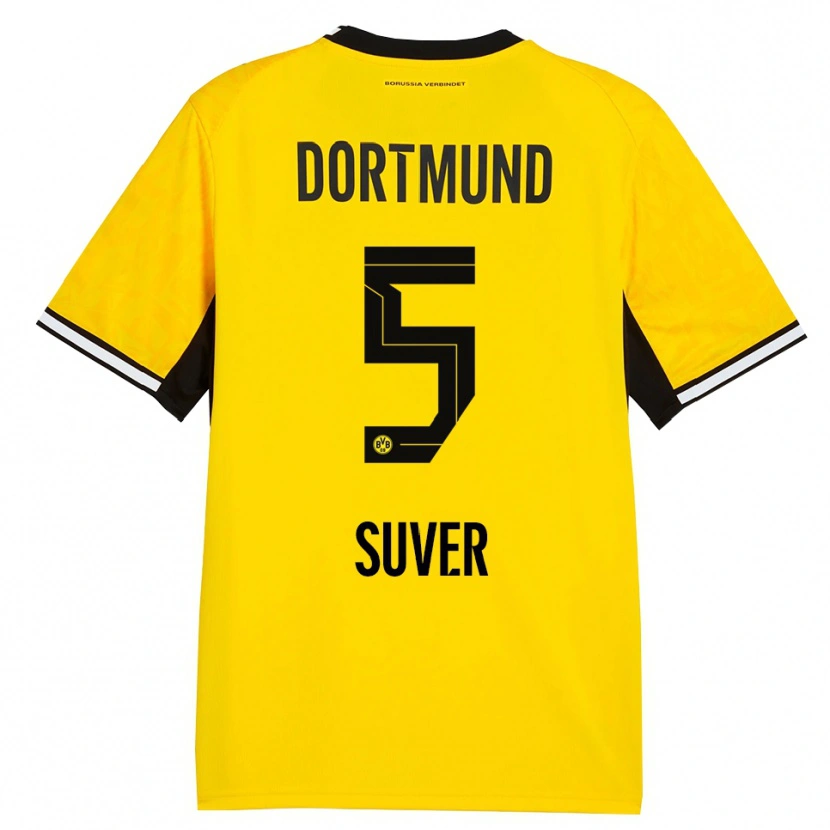 Danxen Hombre Camiseta Mario Suver #5 Amarillo Negro Blanco 1ª Equipación 2026/27 La Camisa México