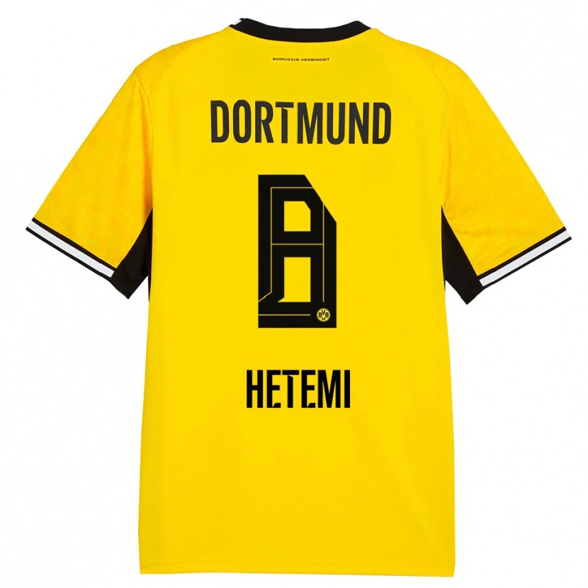 Danxen Hombre Camiseta Rilind Hetemi #8 Amarillo Negro Blanco 1ª Equipación 2026/27 La Camisa México