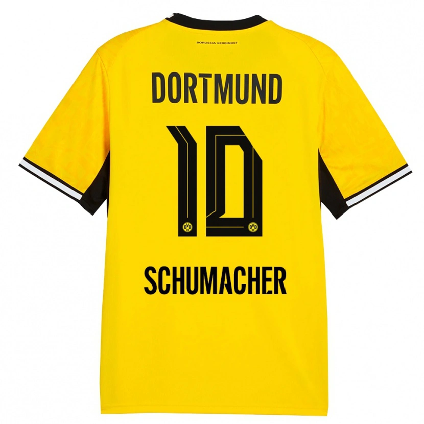Danxen Hombre Camiseta Rita Schumacher #10 Amarillo Negro Blanco 1ª Equipación 2026/27 La Camisa México