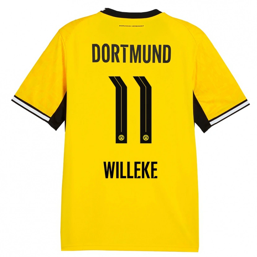 Danxen Hombre Camiseta Nora Willeke #11 Amarillo Negro Blanco 1ª Equipación 2026/27 La Camisa México