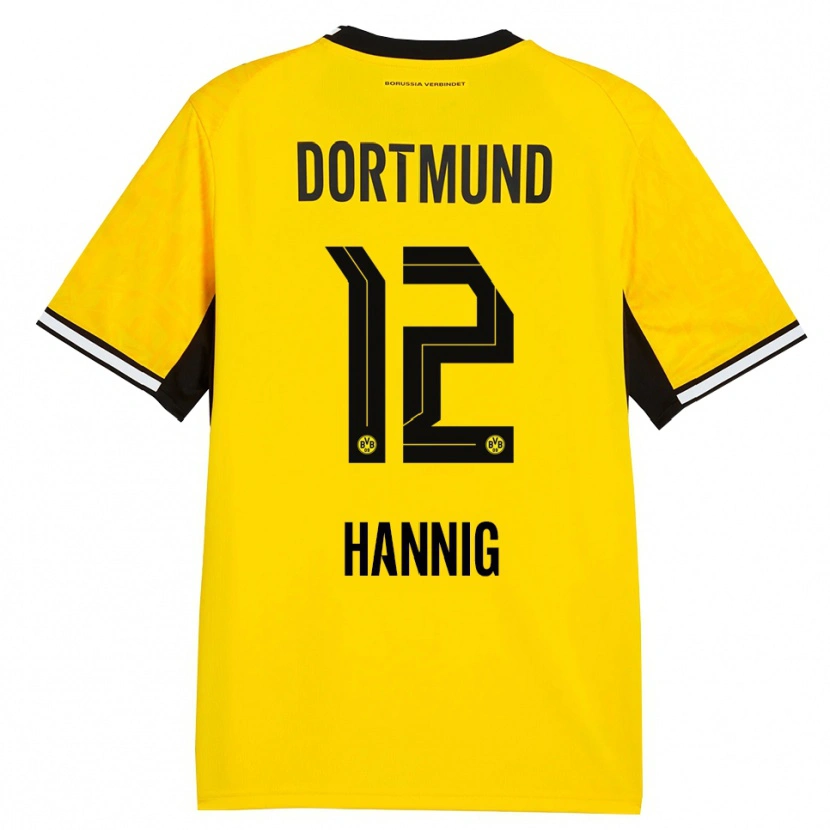 Danxen Hombre Camiseta Paul Hannig #12 Amarillo Negro Blanco 1ª Equipación 2026/27 La Camisa México