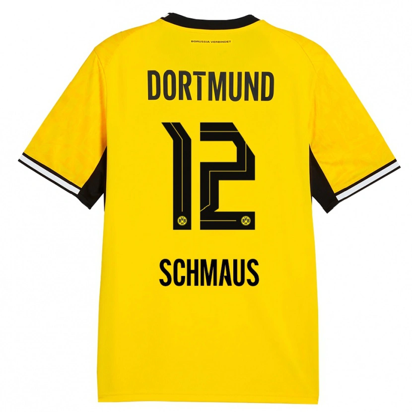Danxen Hombre Camiseta Massimiliano Schmaus #12 Amarillo Negro Blanco 1ª Equipación 2026/27 La Camisa México