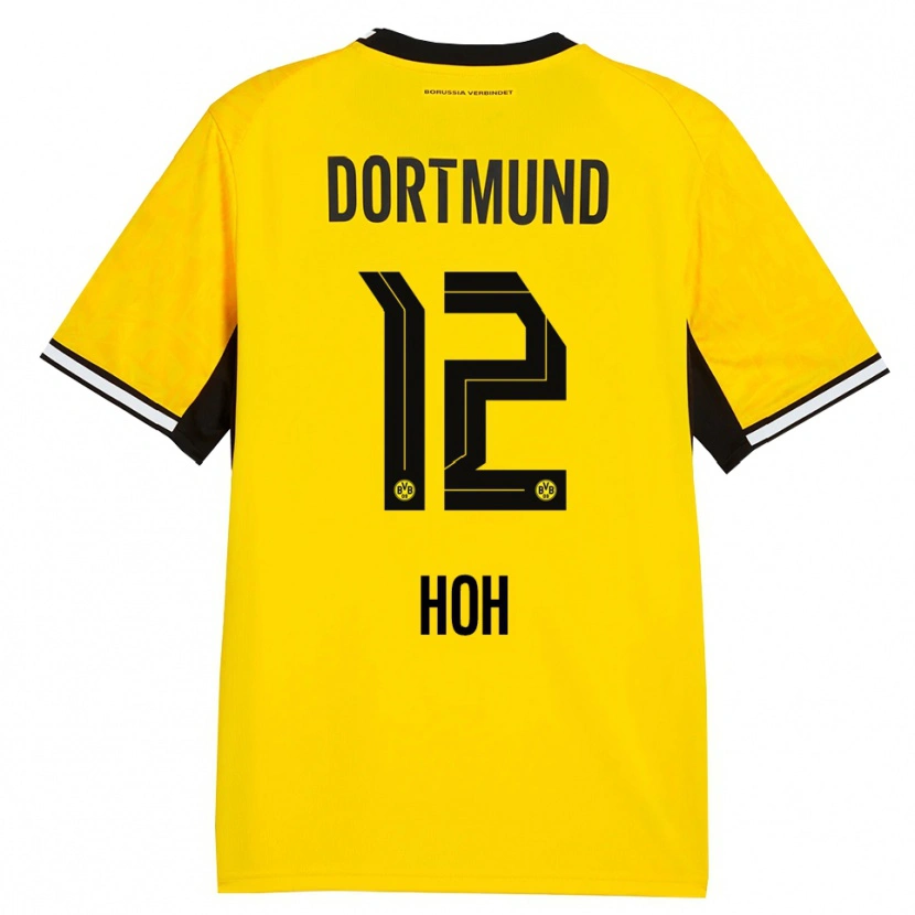 Danxen Hombre Camiseta Hendrik Hoh #12 Amarillo Negro Blanco 1ª Equipación 2026/27 La Camisa México