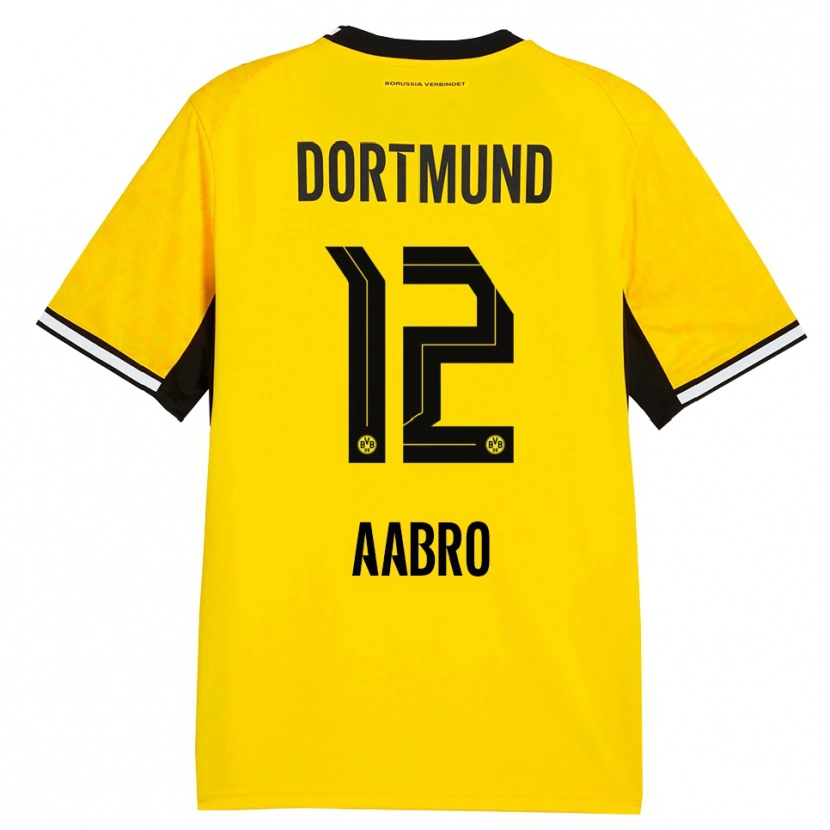 Danxen Hombre Camiseta Gustav Aabro #12 Amarillo Negro Blanco 1ª Equipación 2026/27 La Camisa México