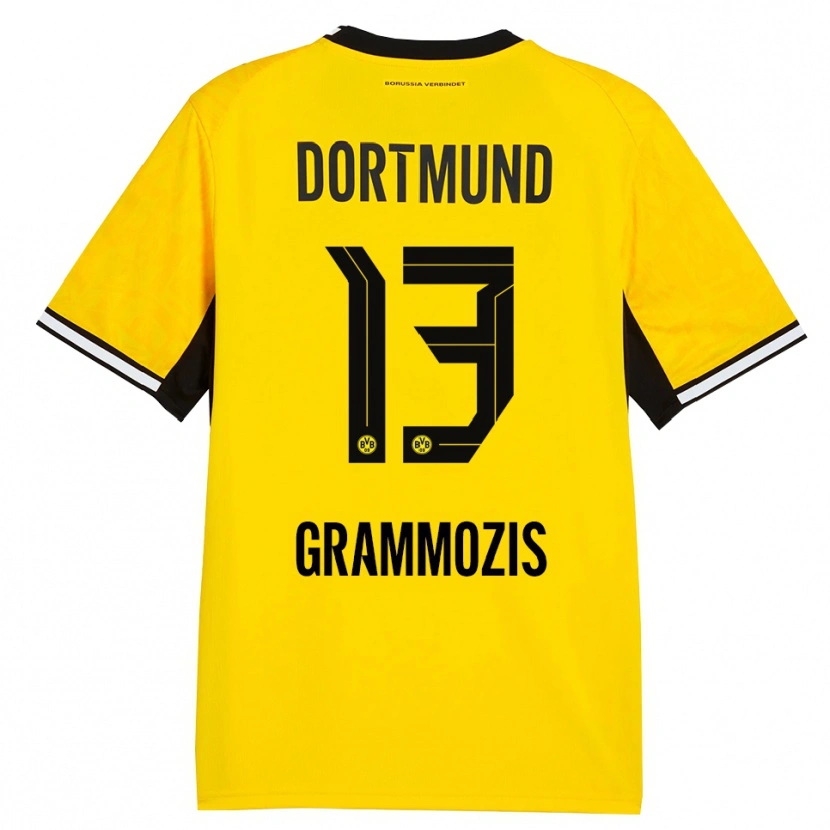 Danxen Hombre Camiseta Athanasios Grammozis #13 Amarillo Negro Blanco 1ª Equipación 2026/27 La Camisa México