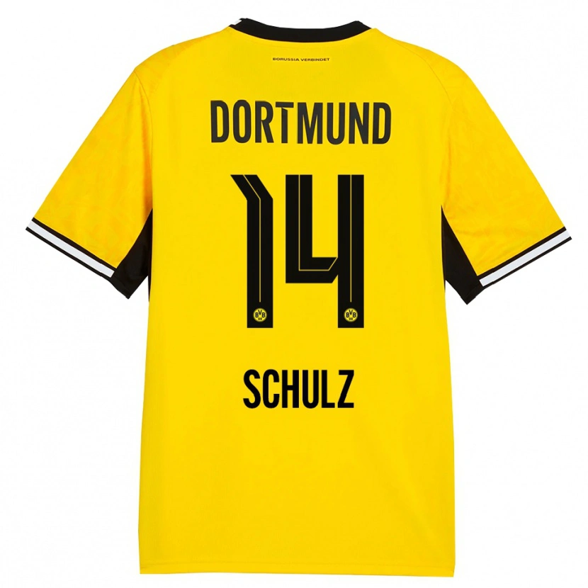 Danxen Hombre Camiseta Nico Schulz #14 Amarillo Negro Blanco 1ª Equipación 2026/27 La Camisa México