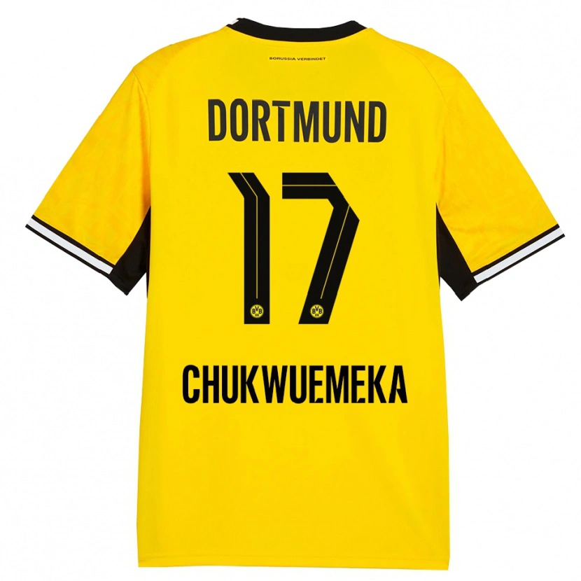 Danxen Hombre Camiseta Carney Chukwuemeka #17 Amarillo Negro Blanco 1ª Equipación 2026/27 La Camisa México