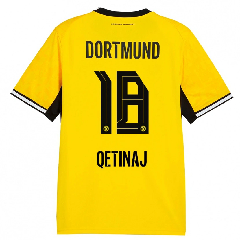 Danxen Hombre Camiseta Edon Qetinaj #18 Amarillo Negro Blanco 1ª Equipación 2026/27 La Camisa México