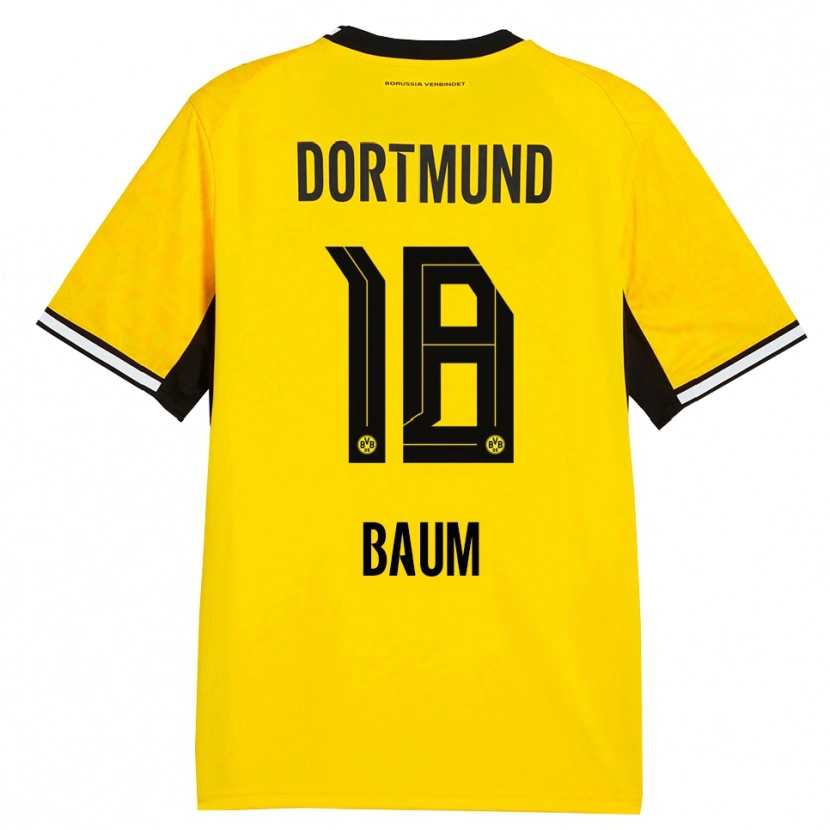 Danxen Hombre Camiseta Celina Baum #18 Amarillo Negro Blanco 1ª Equipación 2026/27 La Camisa México