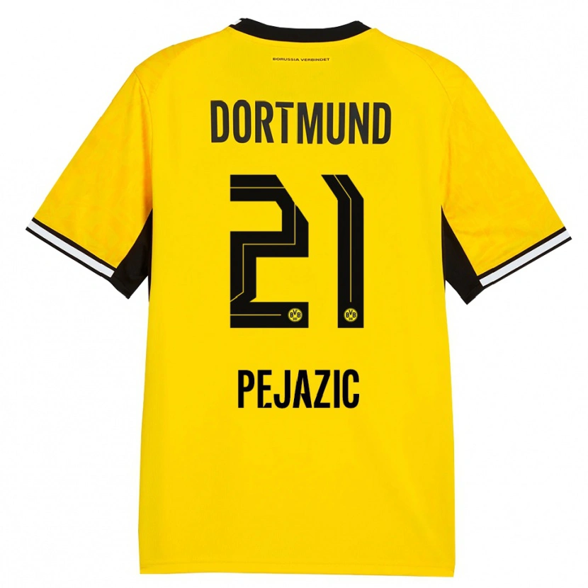 Danxen Hombre Camiseta Mario Pejazic #21 Amarillo Negro Blanco 1ª Equipación 2026/27 La Camisa México