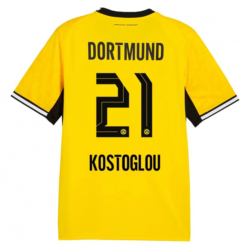 Danxen Hombre Camiseta Christos Kostoglou #21 Amarillo Negro Blanco 1ª Equipación 2026/27 La Camisa México