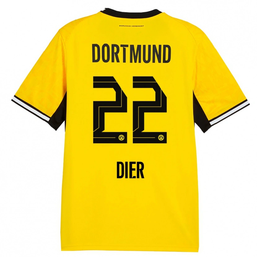 Danxen Hombre Camiseta Henrik Dier #22 Amarillo Negro Blanco 1ª Equipación 2026/27 La Camisa México