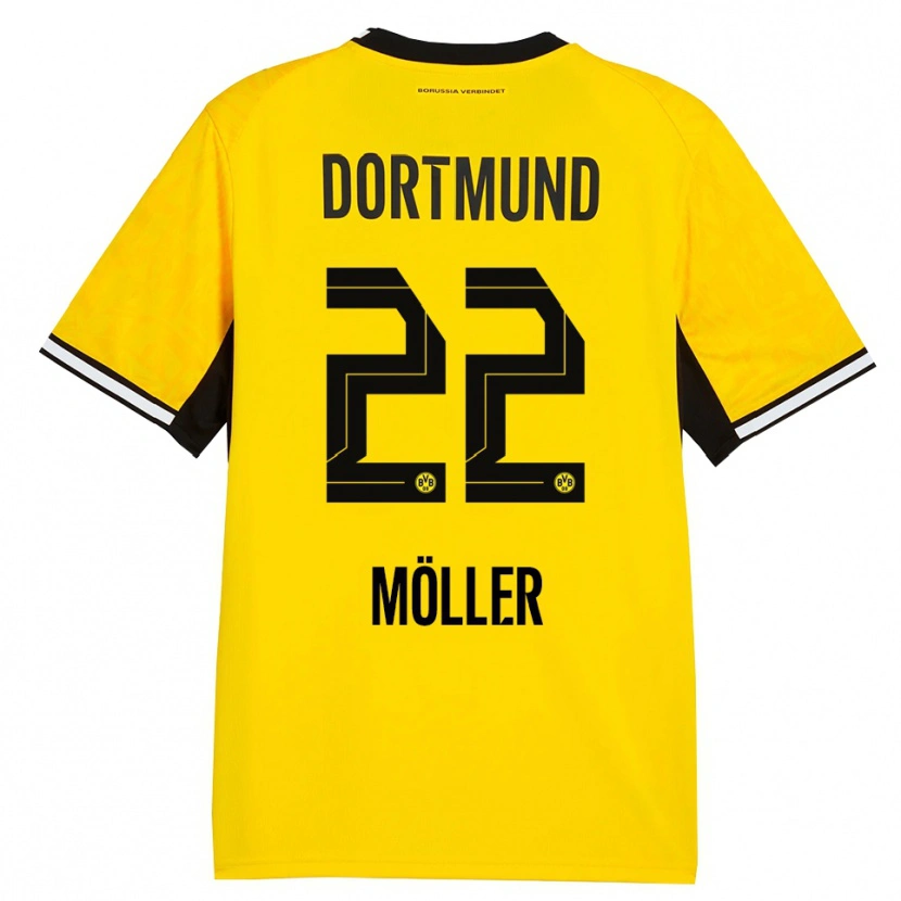 Danxen Hombre Camiseta Paul Möller #22 Amarillo Negro Blanco 1ª Equipación 2026/27 La Camisa México