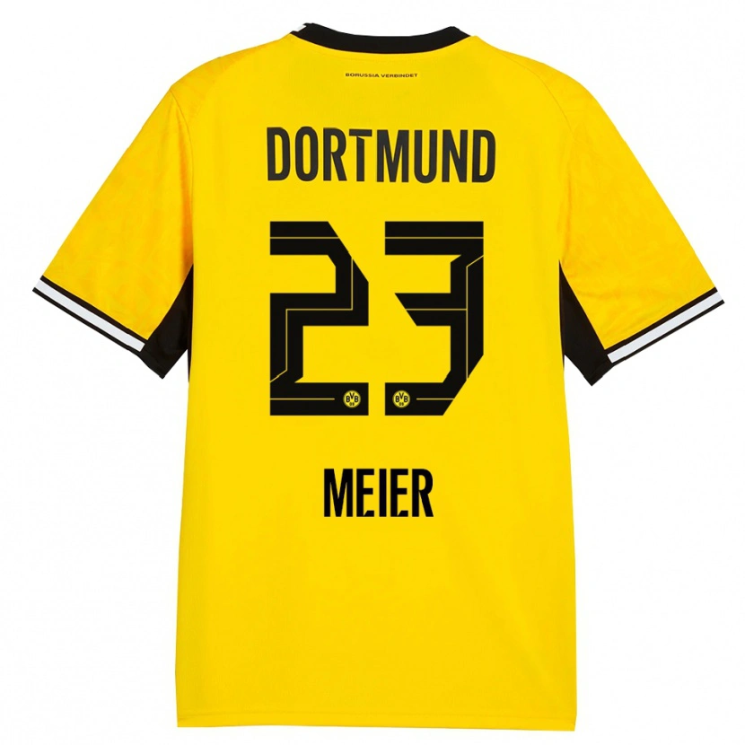 Danxen Hombre Camiseta Maximilian Meier #23 Amarillo Negro Blanco 1ª Equipación 2026/27 La Camisa México