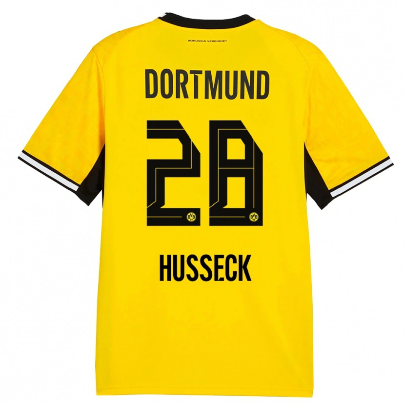Danxen Hombre Camiseta Jonah Husseck #28 Amarillo Negro Blanco 1ª Equipación 2026/27 La Camisa México