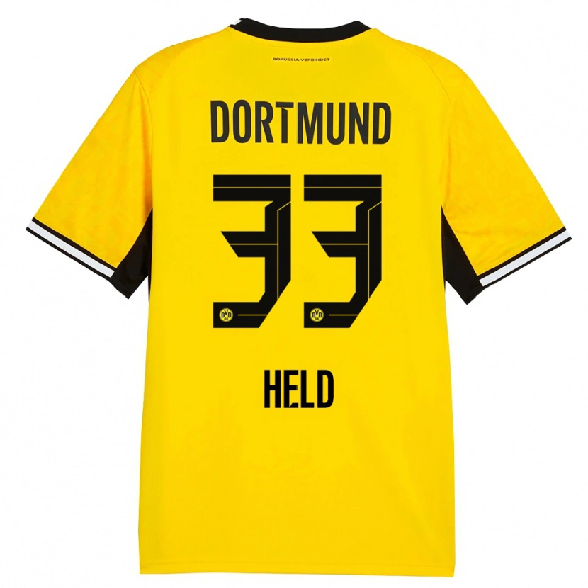 Danxen Hombre Camiseta Aaron Held #33 Amarillo Negro Blanco 1ª Equipación 2026/27 La Camisa México