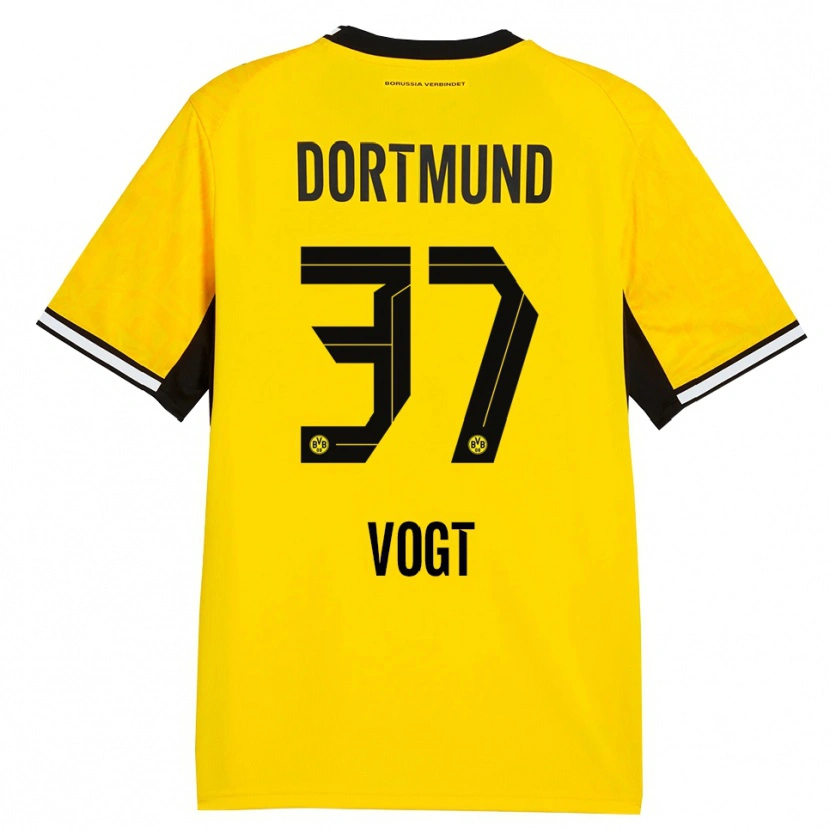 Danxen Hombre Camiseta Levin Vogt #37 Amarillo Negro Blanco 1ª Equipación 2026/27 La Camisa México