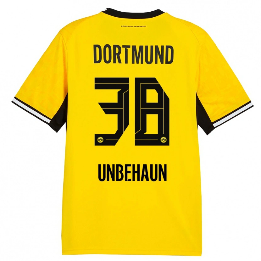 Danxen Hombre Camiseta Luca Unbehaun #38 Amarillo Negro Blanco 1ª Equipación 2026/27 La Camisa México