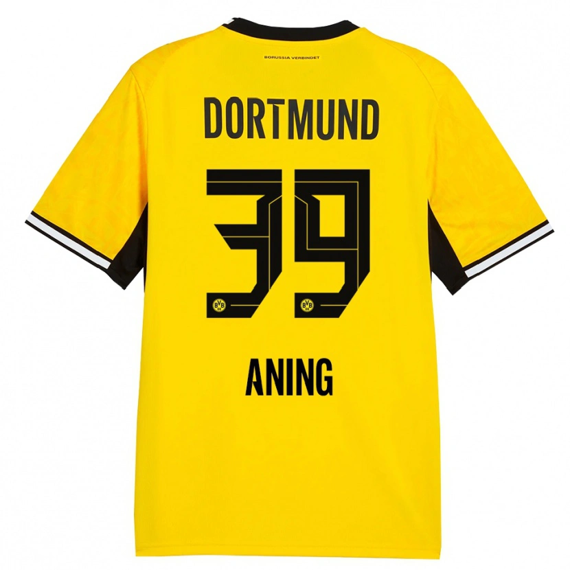Danxen Hombre Camiseta Prince Aning #39 Amarillo Negro Blanco 1ª Equipación 2026/27 La Camisa México