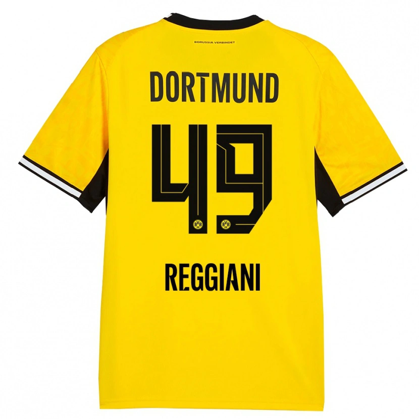 Danxen Hombre Camiseta Luca Reggiani #49 Amarillo Negro Blanco 1ª Equipación 2026/27 La Camisa México