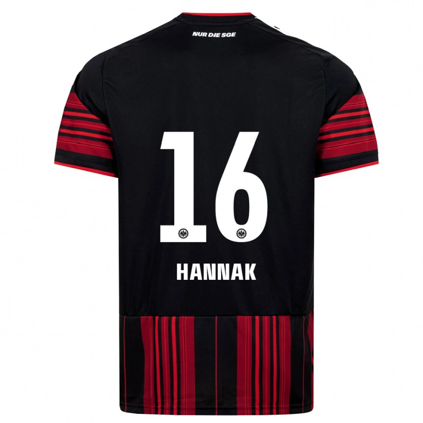 Danxen Hombre Camiseta Tim Hannak #16 Negro Rojo Blanco 1ª Equipación 2026/27 La Camisa México