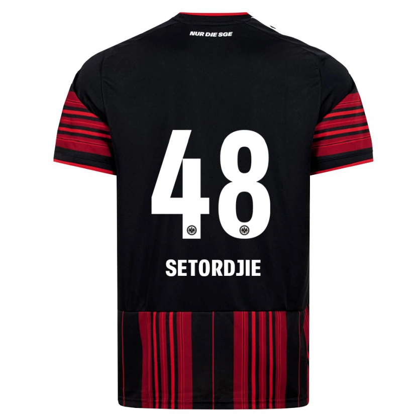 Danxen Hombre Camiseta Lawrence Setordjie #48 Negro Rojo Blanco 1ª Equipación 2026/27 La Camisa México