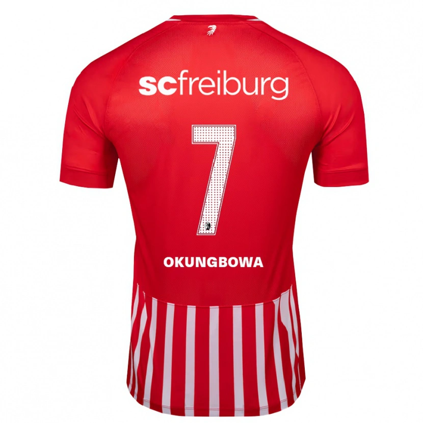 Danxen Hombre Camiseta Osagie Okungbowa #7 Rojo Blanco Negro 1ª Equipación 2026/27 La Camisa México