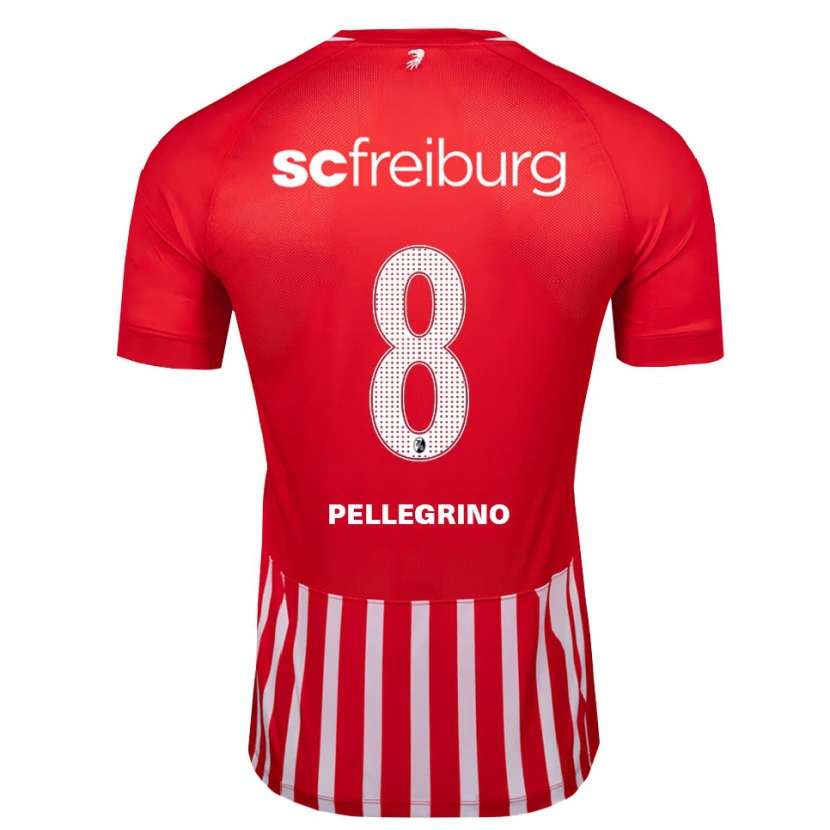 Danxen Hombre Camiseta Gabriel Pellegrino #8 Rojo Blanco Negro 1ª Equipación 2026/27 La Camisa México