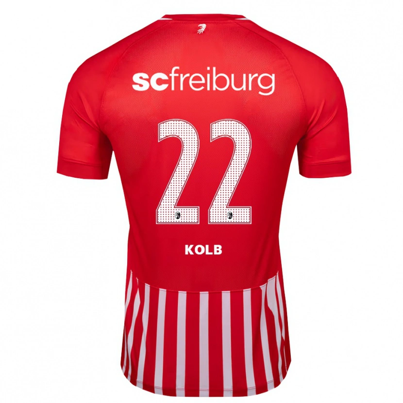 Danxen Hombre Camiseta Lisa Kolb #22 Rojo Blanco Negro 1ª Equipación 2026/27 La Camisa México