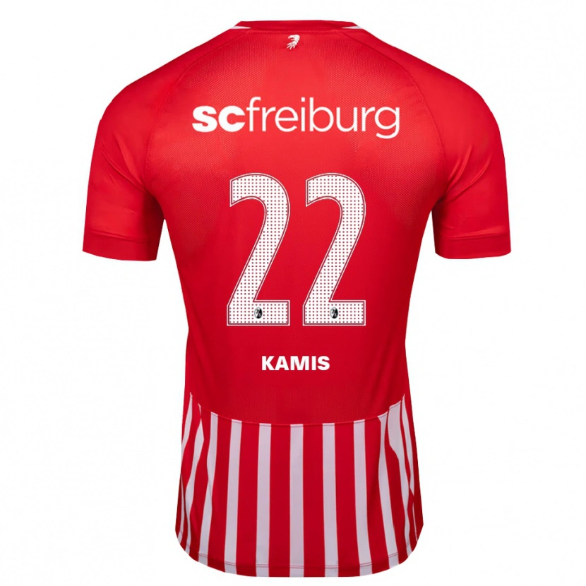 Danxen Hombre Camiseta Marcel Kamis #22 Rojo Blanco Negro 1ª Equipación 2026/27 La Camisa México
