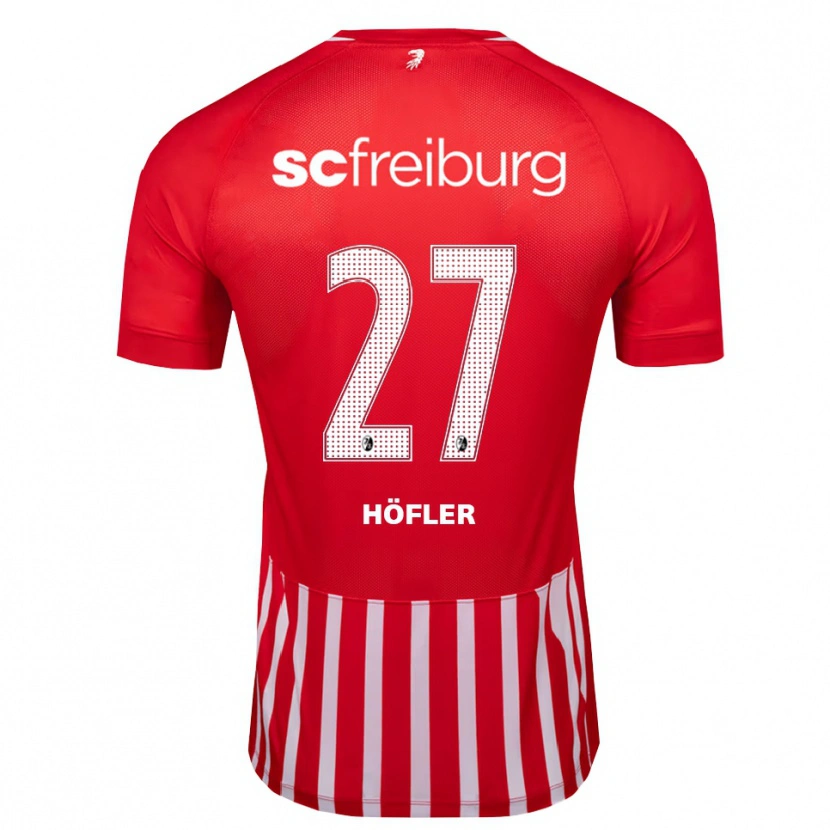 Danxen Hombre Camiseta Nicolas Höfler #27 Rojo Blanco Negro 1ª Equipación 2026/27 La Camisa México