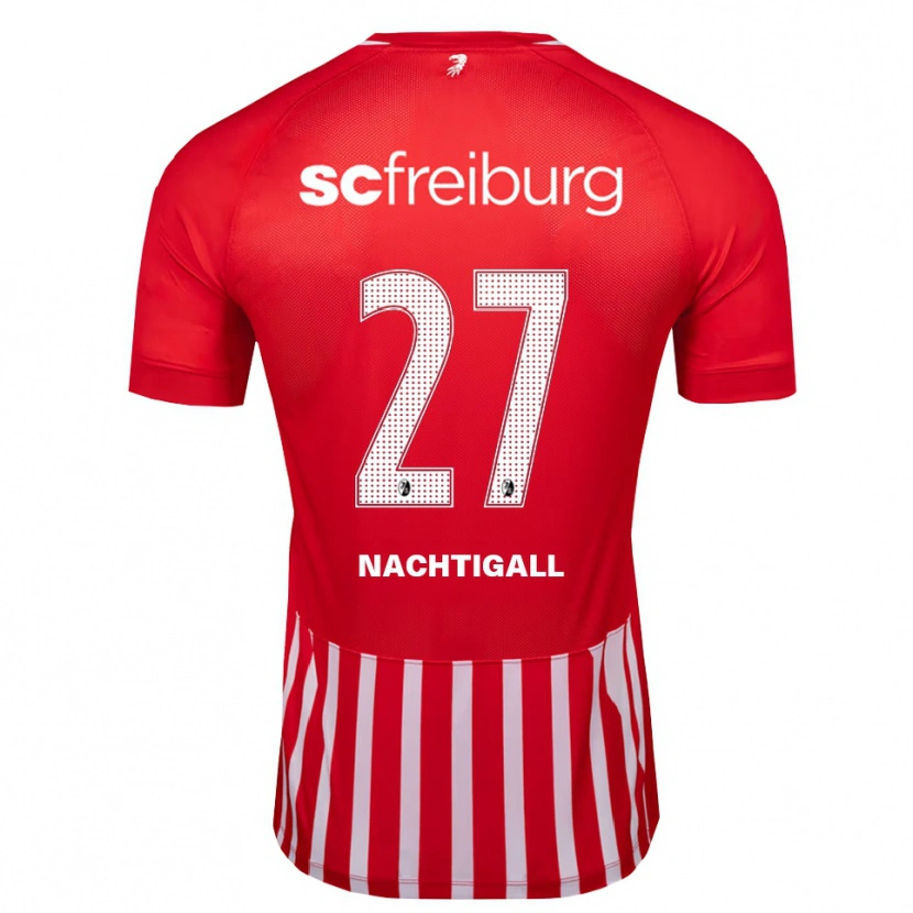 Danxen Hombre Camiseta Sophie Nachtigall #27 Rojo Blanco Negro 1ª Equipación 2026/27 La Camisa México