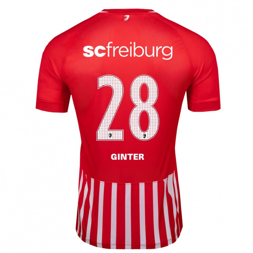 Danxen Hombre Camiseta Matthias Ginter #28 Rojo Blanco Negro 1ª Equipación 2026/27 La Camisa México