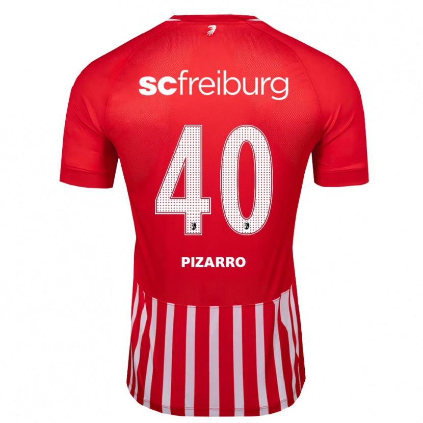 Danxen Hombre Camiseta Théodore Pizarro #40 Rojo Blanco Negro 1ª Equipación 2026/27 La Camisa México