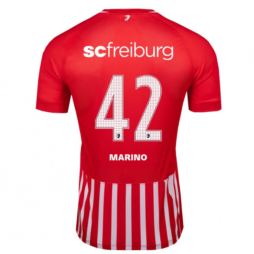 Danxen Hombre Camiseta Luca Marino #42 Rojo Blanco Negro 1ª Equipación 2026/27 La Camisa México