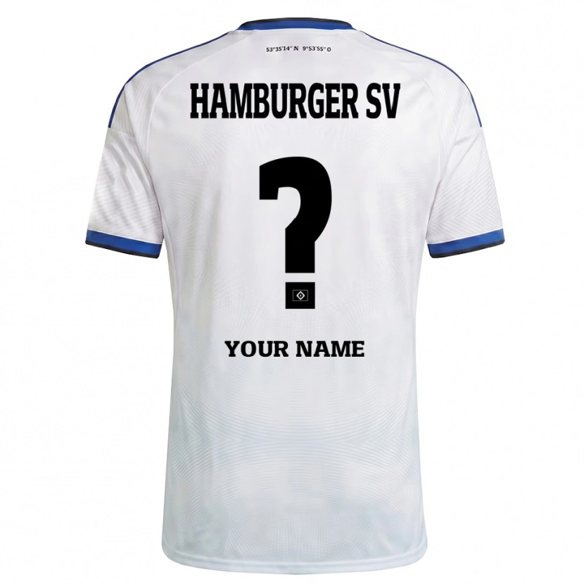 Danxen Hombre Camiseta Su Nombre #0 Blanco Negro Azul 1ª Equipación 2026/27 La Camisa México
