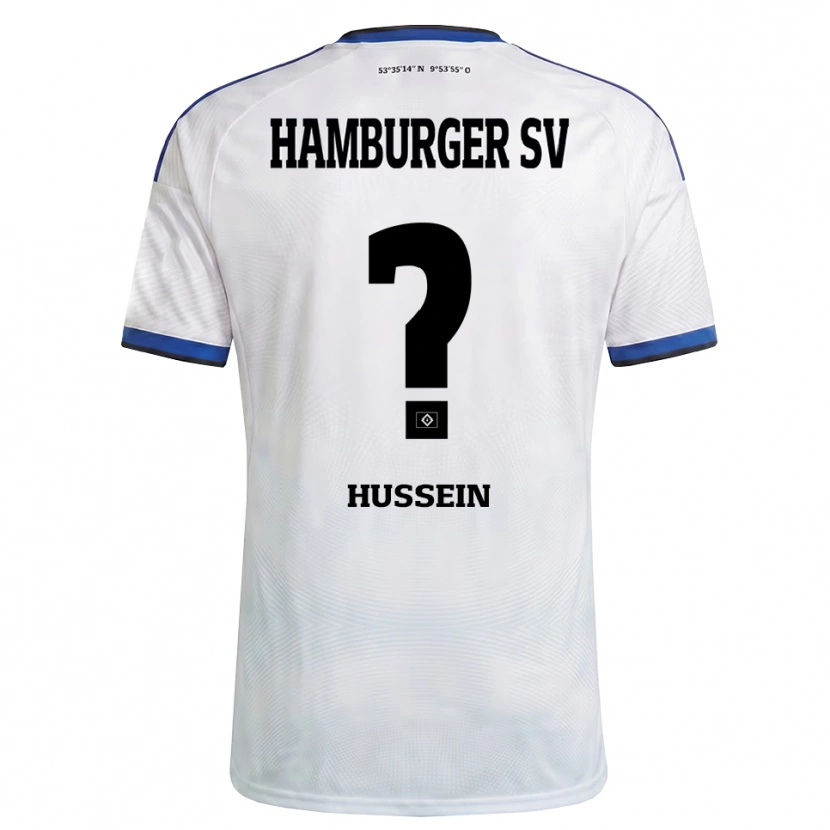 Danxen Hombre Camiseta Schadi Hussein #0 Blanco Negro Azul 1ª Equipación 2026/27 La Camisa México