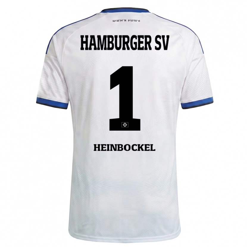 Danxen Hombre Camiseta Simon Heinbockel #1 Blanco Negro Azul 1ª Equipación 2026/27 La Camisa México