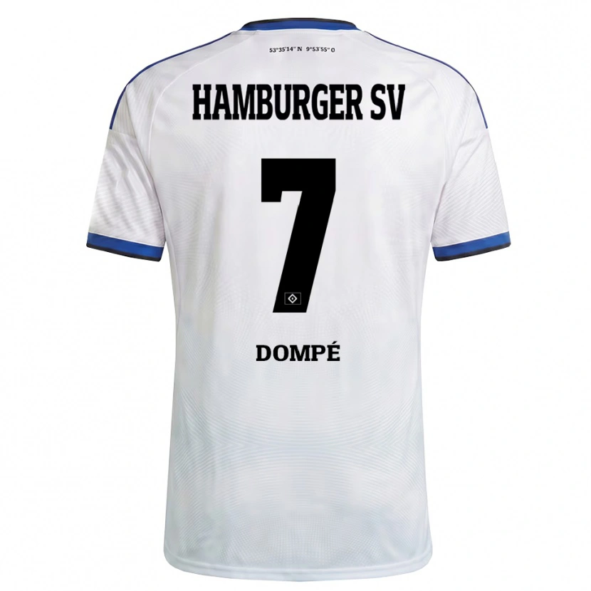 Danxen Hombre Camiseta Jean-Luc Dompé #7 Blanco Negro Azul 1ª Equipación 2026/27 La Camisa México