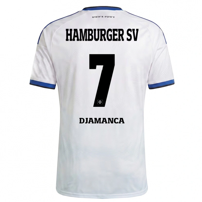 Danxen Hombre Camiseta Ismaila Djamanca #7 Blanco Negro Azul 1ª Equipación 2026/27 La Camisa México