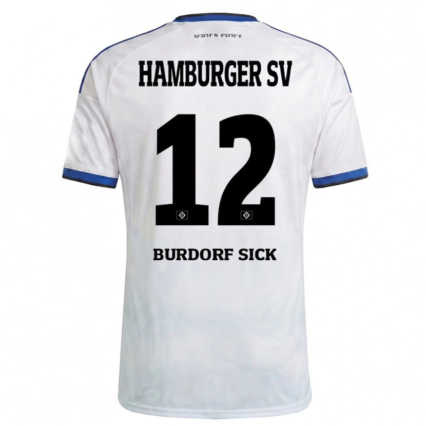 Danxen Hombre Camiseta Emma Burdorf-Sick #12 Blanco Negro Azul 1ª Equipación 2026/27 La Camisa México