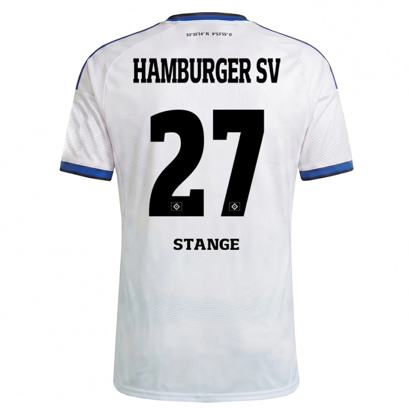 Danxen Hombre Camiseta Tobias Stange #27 Blanco Negro Azul 1ª Equipación 2026/27 La Camisa México
